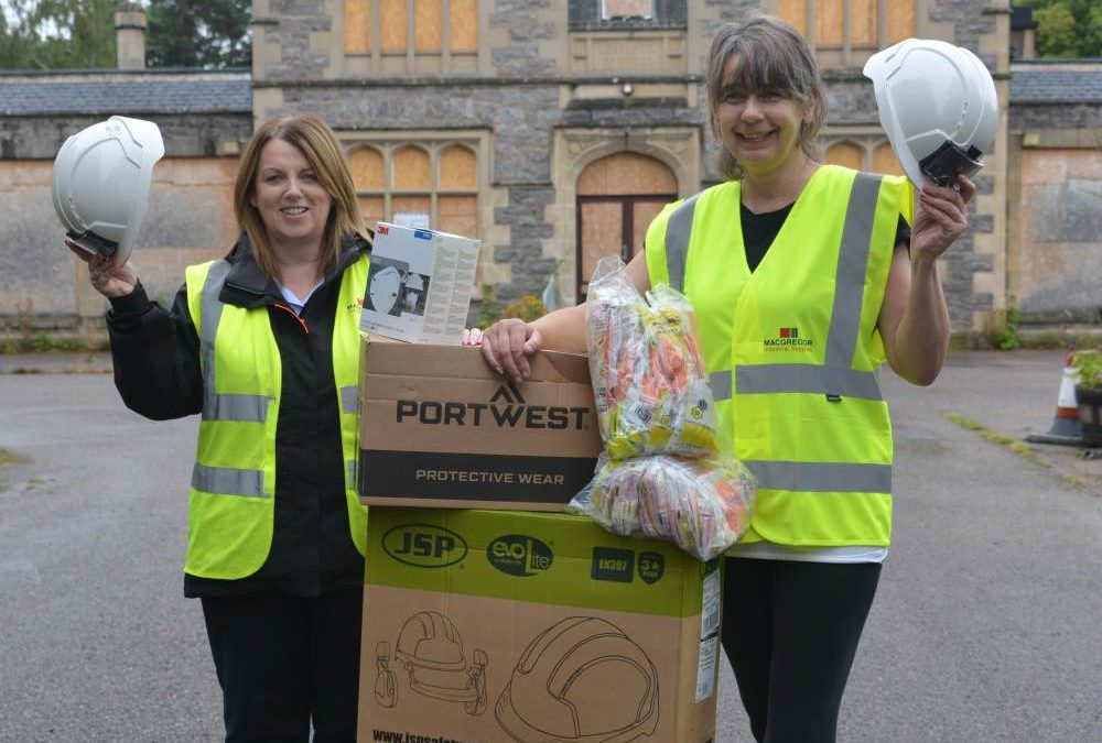 Fiona Laing of Macgregors (shorter of the two) and Michelle Gillibrand, our volunteer coordinator