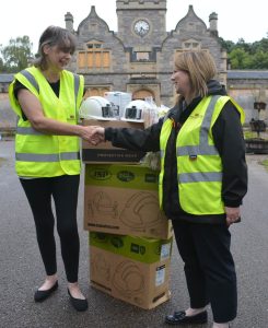 Fiona Laing of Macgregors (shorter of the two) and Michelle Gillibrand, our volunteer coordinator